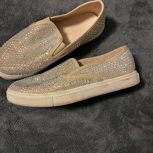 Slip on jeweled sneaker